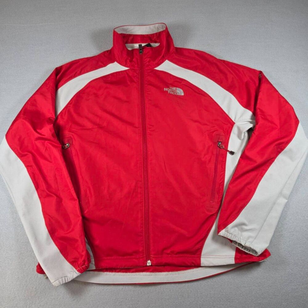 The North Face Full-Zip Track Jacket – Size L – Red & White - 0124